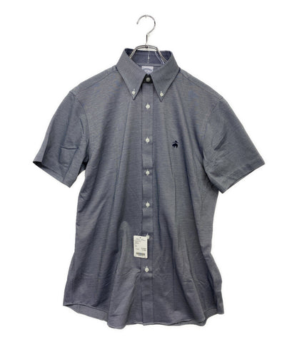 美品 Brooks Brothers 半袖シャツ スーピマコットン ポリエステル 46ゲージニット スポーツシャツ 100205711 メンズ SIZE M ブルックスブラザーズ