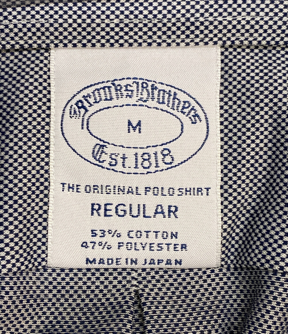 美品 Brooks Brothers 半袖シャツ スーピマコットン ポリエステル 46ゲージニット スポーツシャツ 100205711 メンズ SIZE M ブルックスブラザーズ