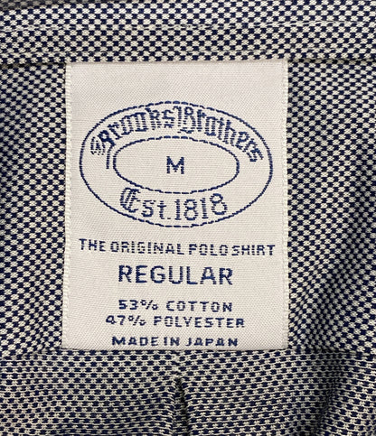 美品 Brooks Brothers 半袖シャツ スーピマコットン ポリエステル 46ゲージニット スポーツシャツ 100205711 メンズ SIZE M ブルックスブラザーズ
