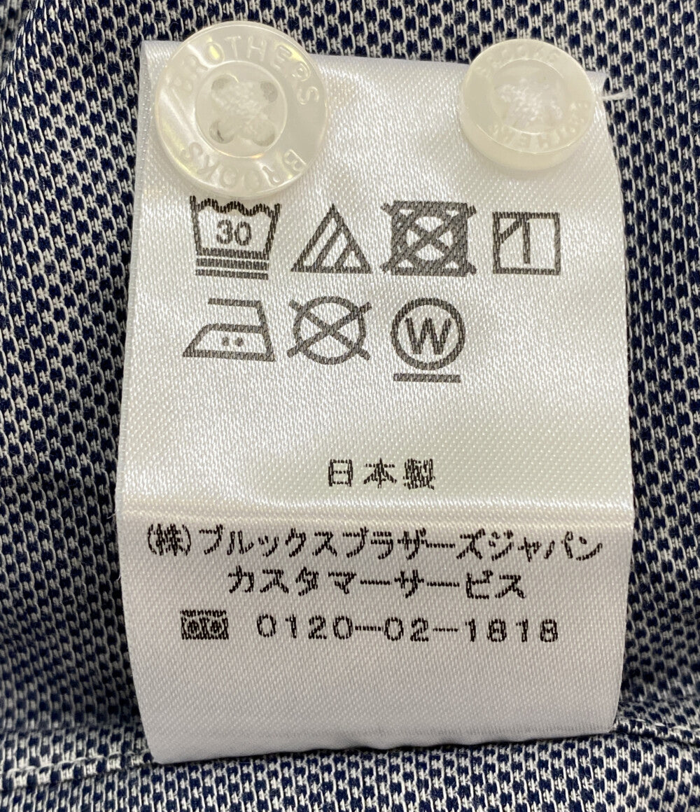 美品 Brooks Brothers 半袖シャツ スーピマコットン ポリエステル 46ゲージニット スポーツシャツ 100205711 メンズ SIZE M ブルックスブラザーズ