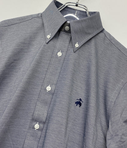 美品 Brooks Brothers 半袖シャツ スーピマコットン ポリエステル 46ゲージニット スポーツシャツ 100205711 メンズ SIZE M ブルックスブラザーズ