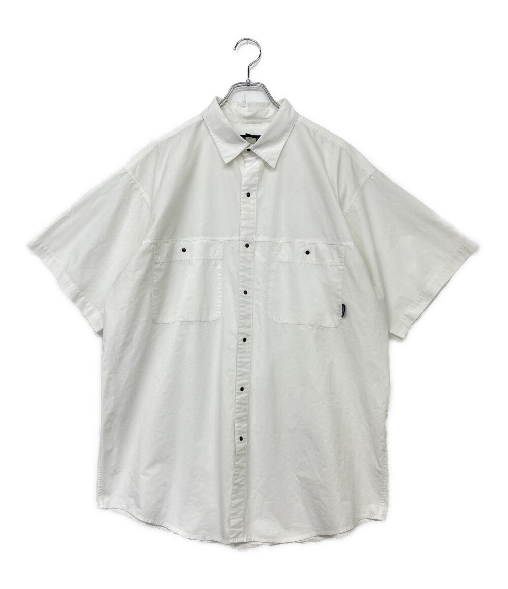 Patagonia 半袖シャツ 90s HONG KONG製 ホワイト スナップ メンズ SIZE L パタゴニア