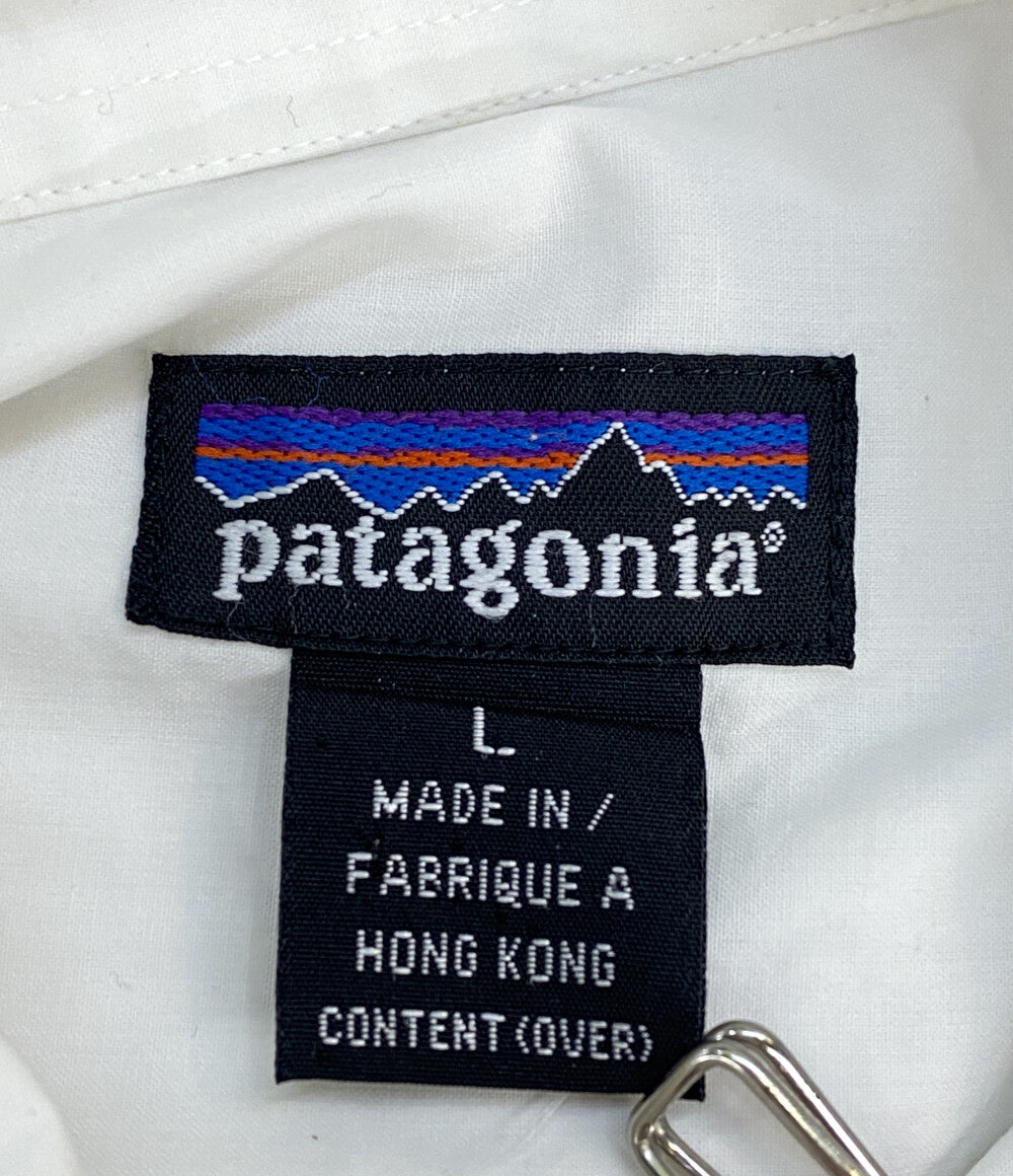 Patagonia 半袖シャツ 90s HONG KONG製 ホワイト スナップ メンズ SIZE L パタゴニア