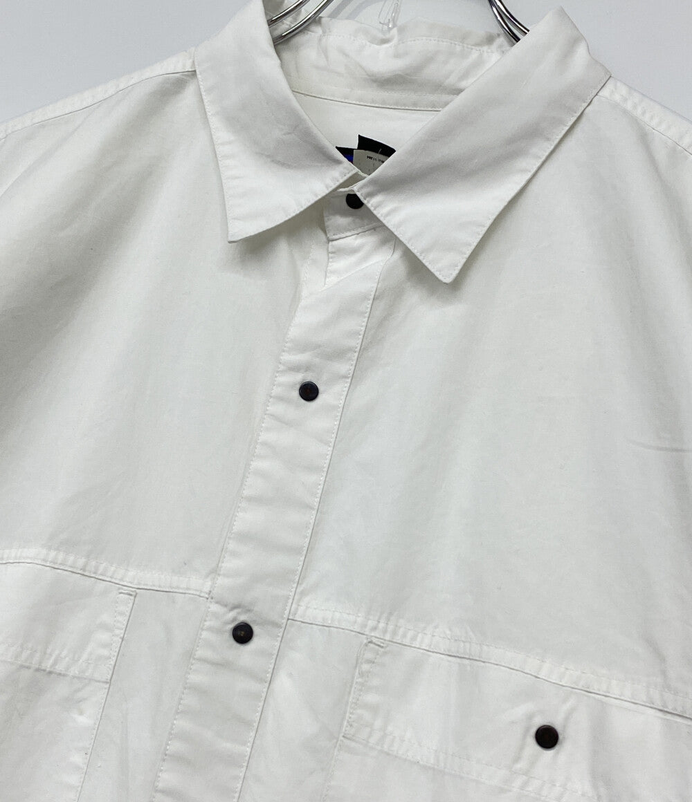 Patagonia 半袖シャツ 90s HONG KONG製 ホワイト スナップ メンズ SIZE L パタゴニア