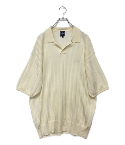 美品 J.PRESS ポロシャツ HTBRID LINEN スキッパーニットポロ メンズ SIZE L ジェイプレス