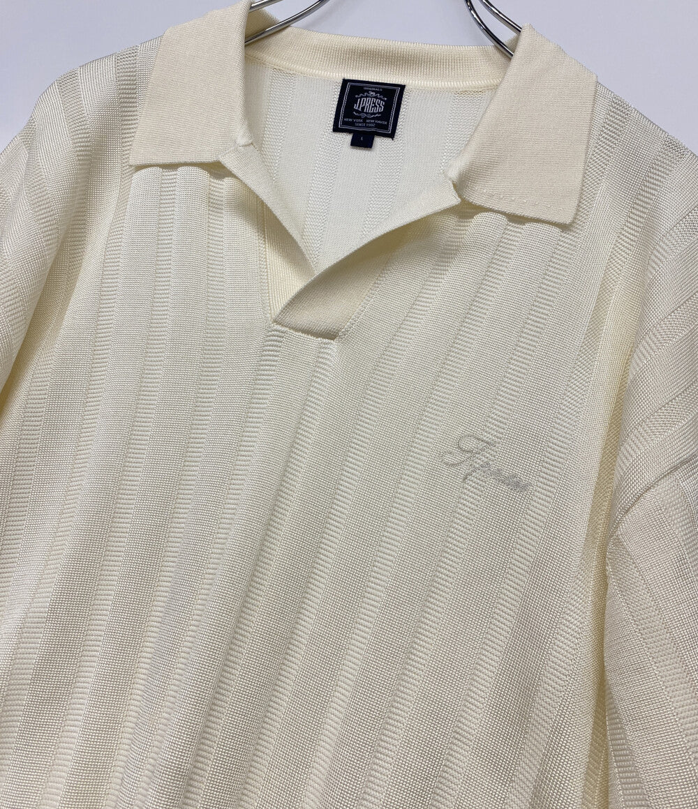 美品 J.PRESS ポロシャツ HTBRID LINEN スキッパーニットポロ メンズ SIZE L ジェイプレス