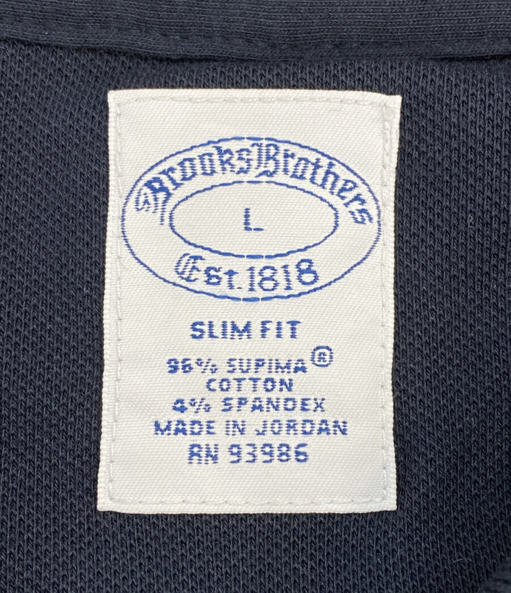 Brooks Brothers ポロシャツ スーピマコットン ストレッチピケ ポロシャツ SLIM FIT NAVY メンズ SIZE L ブルックスブラザーズ