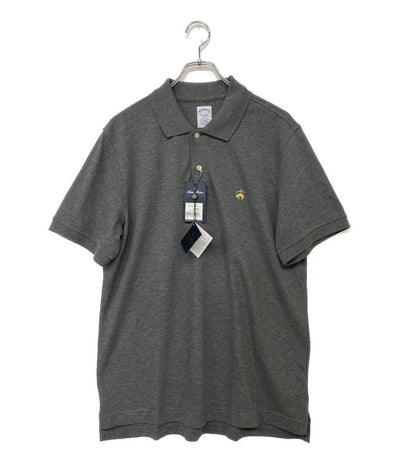 美品 Brooks Brothers ポロシャツ スーピマコットン ストレッチピケ ポロシャツ SLIM FIT GRAY メンズ SIZE L ブルックスブラザーズ
