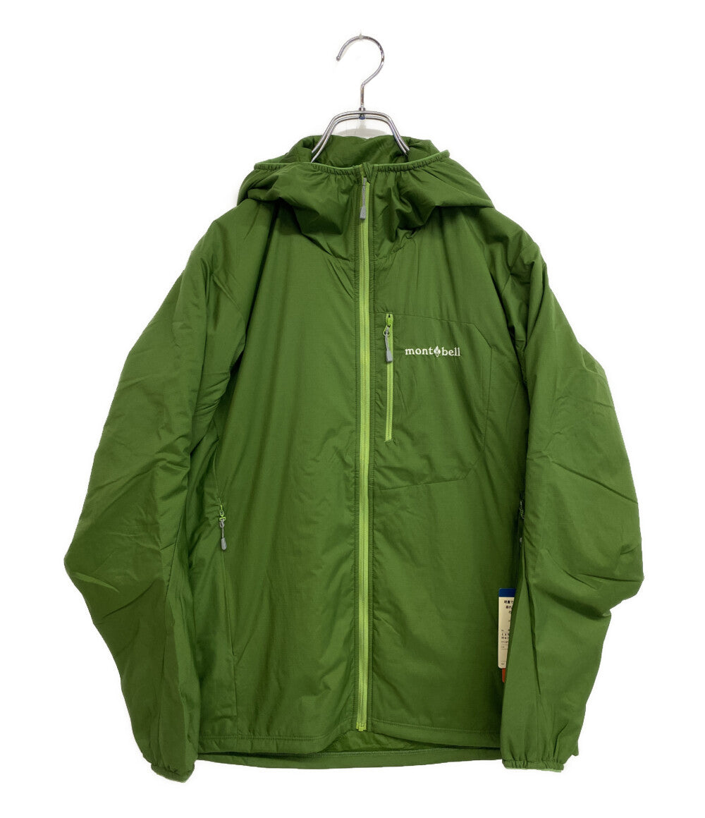 美品 mont-bell EXライト サーマラップパーカ グリーン メンズ SIZE S モンベル