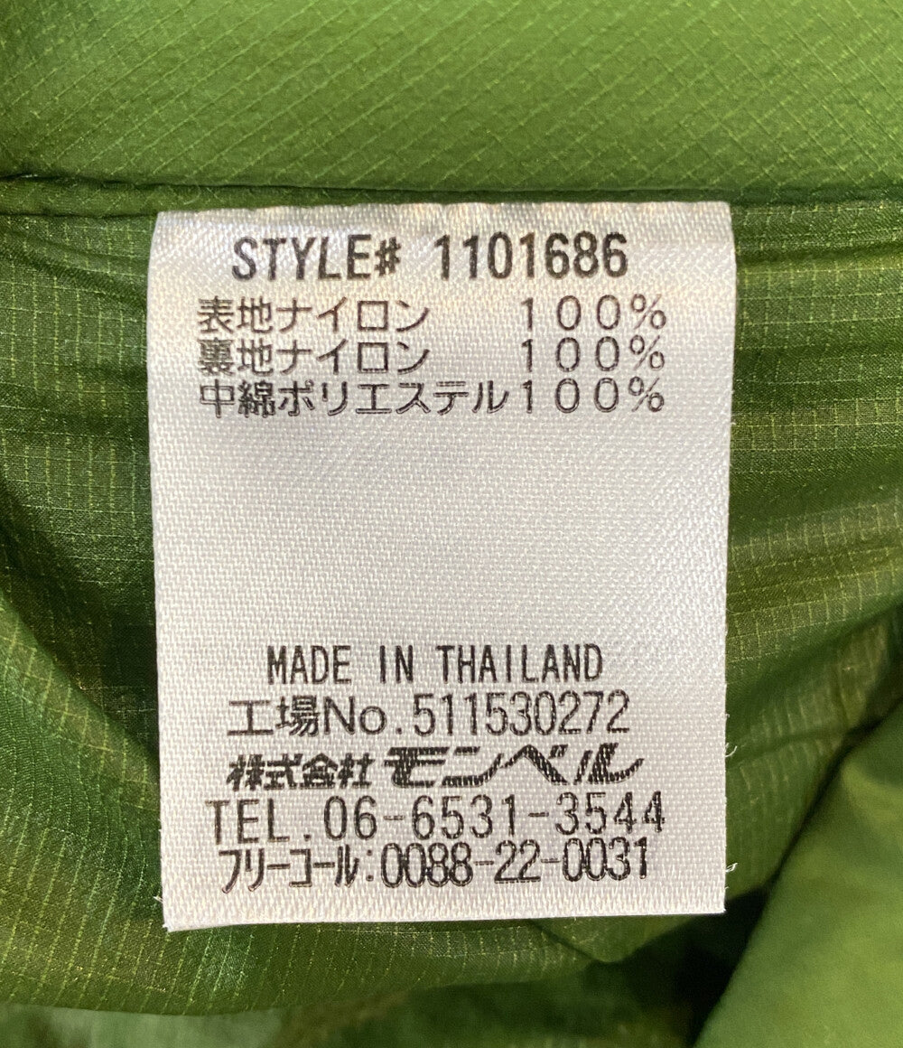 美品 mont-bell EXライト サーマラップパーカ グリーン メンズ SIZE S モンベル
