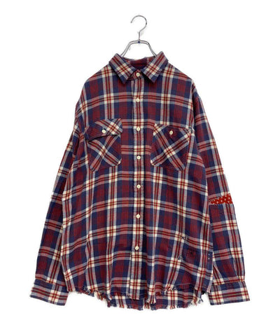 美品 POLO RALPH LAUREN 長袖シャツ COUNTRY CLASSIC FIT PLAID TWILL WORK メンズ SIZE L ポロ・ラルフローレン