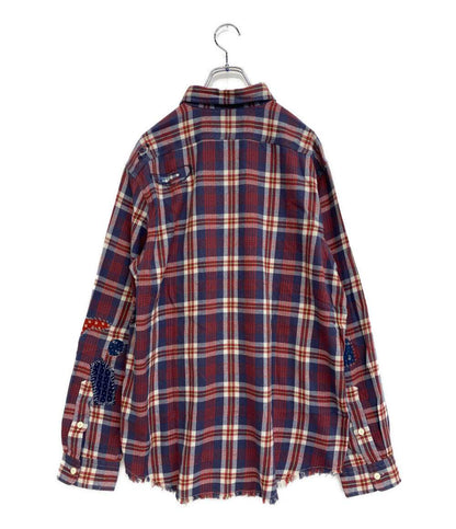 美品 POLO RALPH LAUREN 長袖シャツ COUNTRY CLASSIC FIT PLAID TWILL WORK メンズ SIZE L ポロ・ラルフローレン