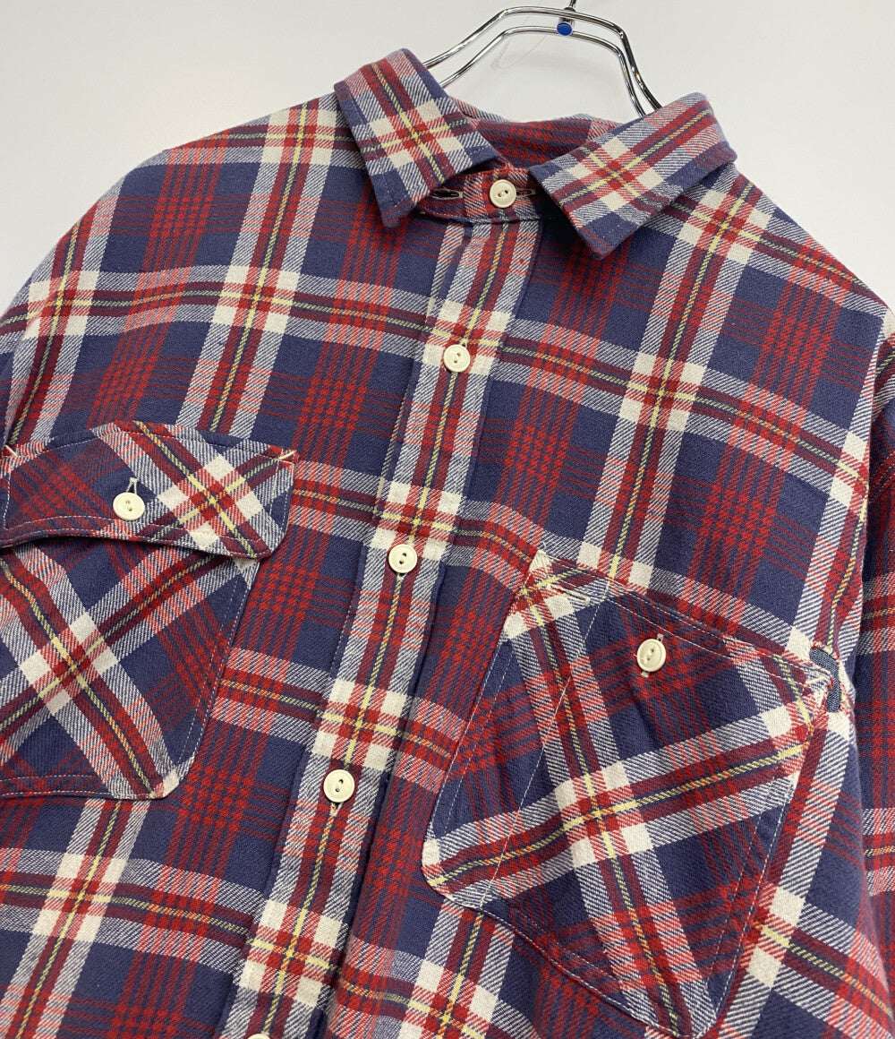 美品 POLO RALPH LAUREN 長袖シャツ COUNTRY CLASSIC FIT PLAID TWILL WORK メンズ SIZE L ポロ・ラルフローレン