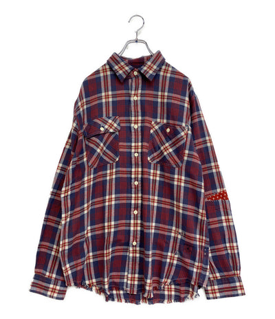 美品 POLO RALPH LAUREN 長袖シャツ COUNTRY CLASSIC FIT PLAID TWILL WORK メンズ SIZE L ポロ・ラルフローレン