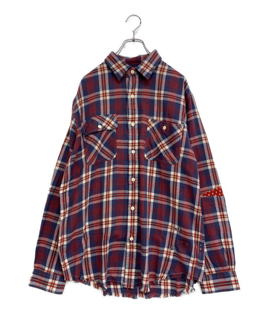 美品 POLO RALPH LAUREN 長袖シャツ COUNTRY CLASSIC FIT PLAID TWILL WORK メンズ SIZE L ポロ・ラルフローレン