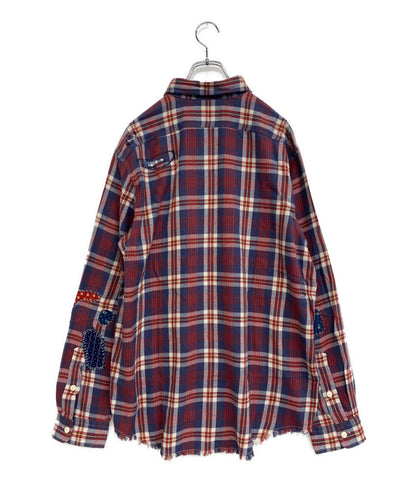 美品 POLO RALPH LAUREN 長袖シャツ COUNTRY CLASSIC FIT PLAID TWILL WORK メンズ SIZE L ポロ・ラルフローレン