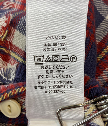 美品 POLO RALPH LAUREN 長袖シャツ COUNTRY CLASSIC FIT PLAID TWILL WORK メンズ SIZE L ポロ・ラルフローレン