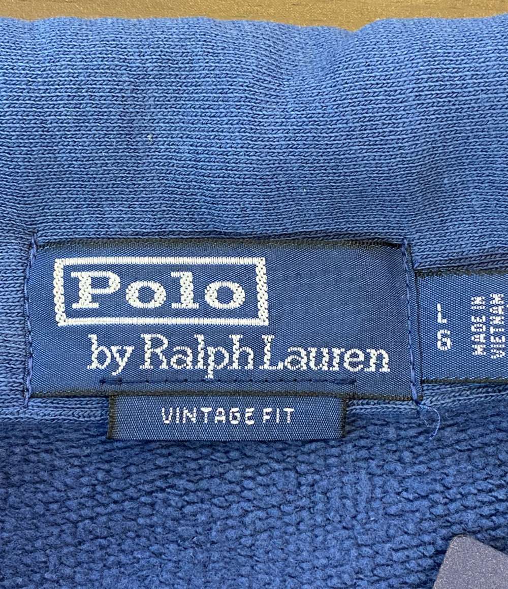 美品 POLO RALPH LAUREN スウェット ヴィンテージフィット フリース ポケット ハーフジップ メンズ SIZE L ポロ・ラルフローレン