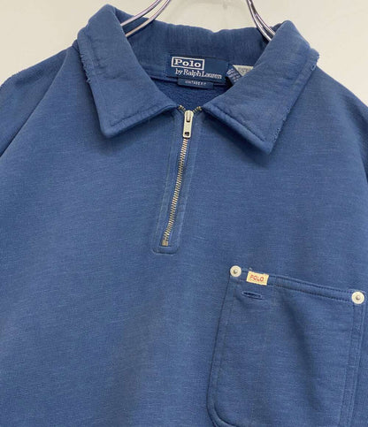 美品 POLO RALPH LAUREN スウェット ヴィンテージフィット フリース ポケット ハーフジップ メンズ SIZE L ポロ・ラルフローレン