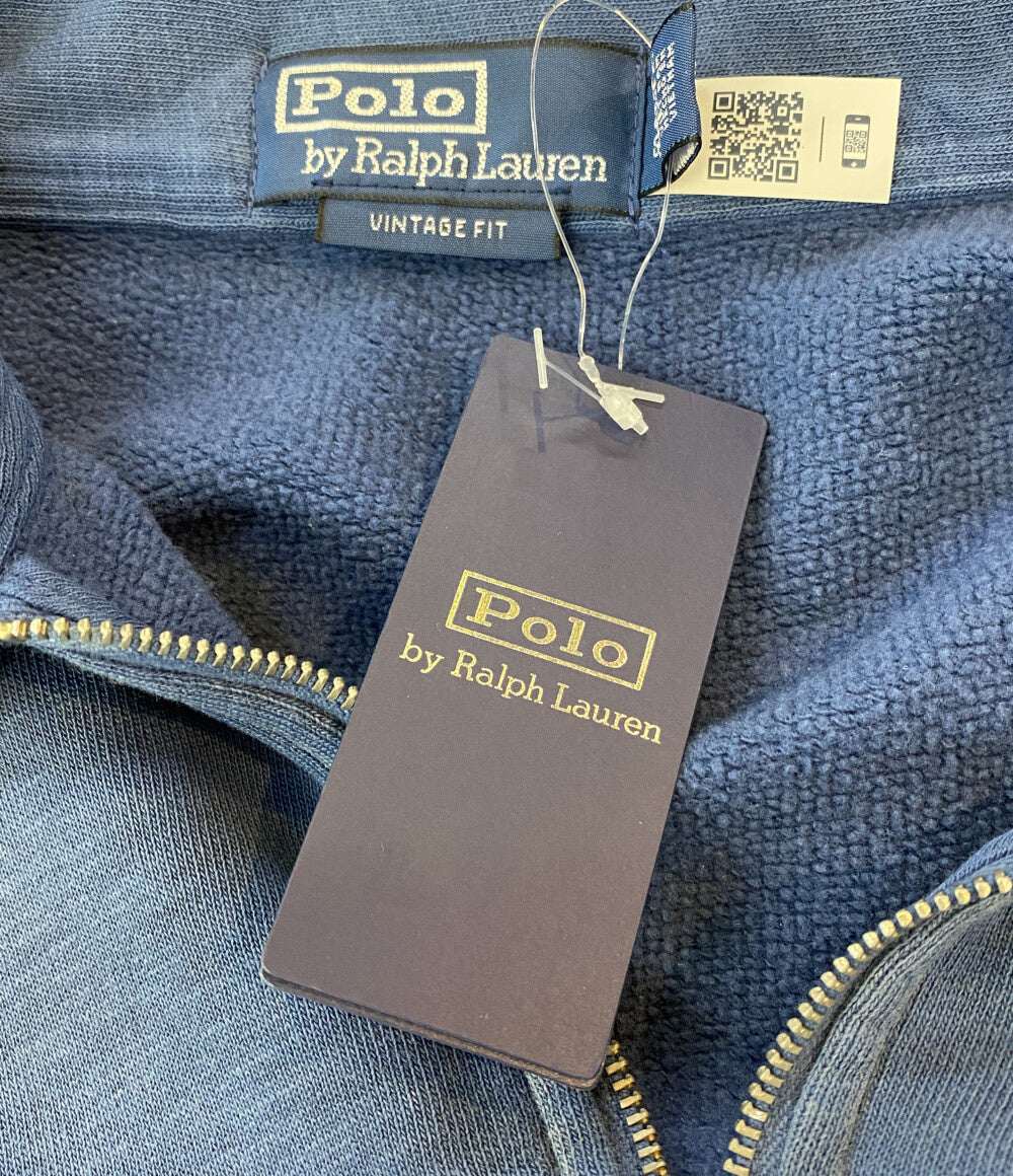 美品 POLO RALPH LAUREN スウェット ヴィンテージフィット フリース ポケット ハーフジップ メンズ SIZE L ポロ・ラルフローレン