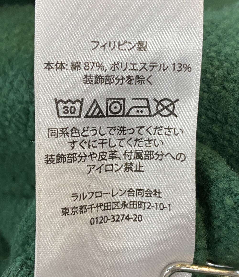 美品 POLO RALPH LAUREN スウェット COUNTRY PATCHWORK FLEECE SWEAT GRN メンズ SIZE L ポロ・ラルフローレン