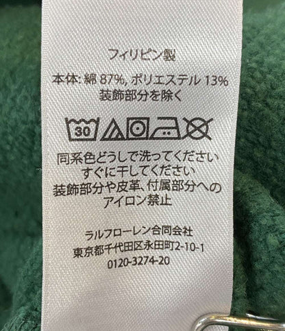 美品 POLO RALPH LAUREN スウェット COUNTRY PATCHWORK FLEECE SWEAT GRN メンズ SIZE L ポロ・ラルフローレン