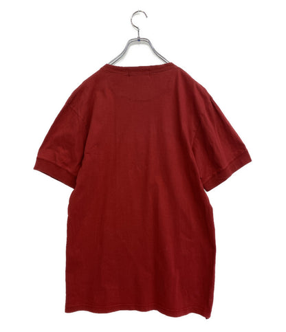 RRL RALPH LAUREN カットソー 90s HONGKONG製 ヘンリー スリースター RED メンズ SIZE L ダブルアールエル