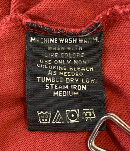 RRL RALPH LAUREN カットソー 90s HONGKONG製 ヘンリー スリースター RED メンズ SIZE L ダブルアールエル