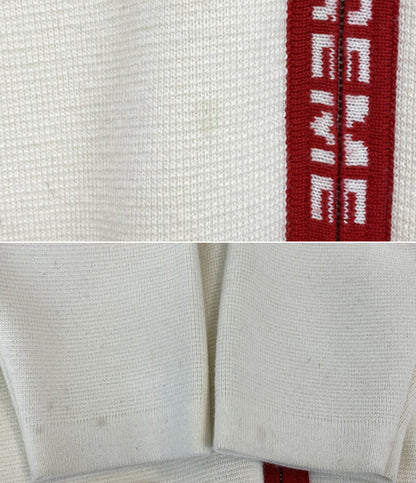 Supreme ニット 21SS LOGO TRIM ZIP UP CARDIGAN WHT メンズ SIZE M シュプリーム