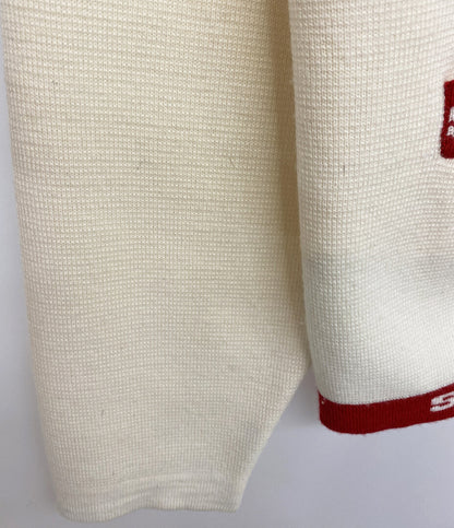 Supreme ニット 21SS LOGO TRIM ZIP UP CARDIGAN WHT メンズ SIZE M シュプリーム