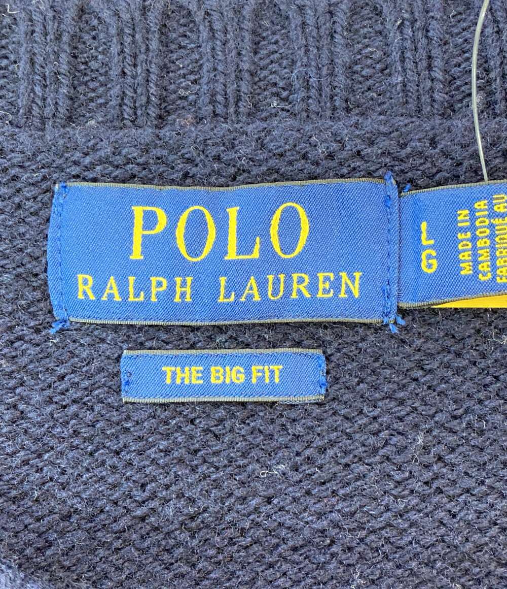 POLO RALPH LAUREN ベスト THE BIG FIT アメリカンフラッグ ネイビー メンズ SIZE L ポロ・ラルフローレン