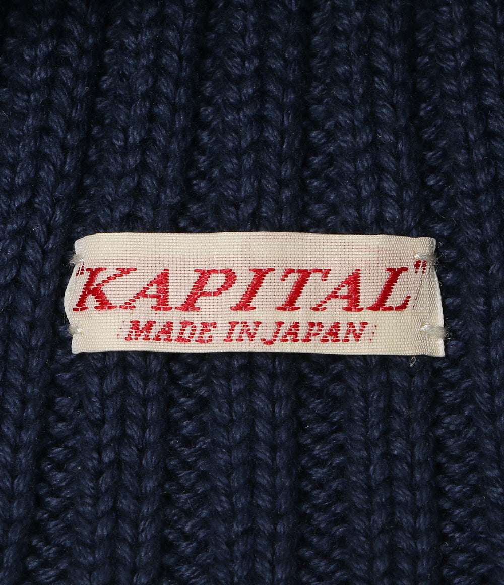 KAPITAL ニット帽 ハンドニット ネイビー K1609KN542 レディース キャピタル