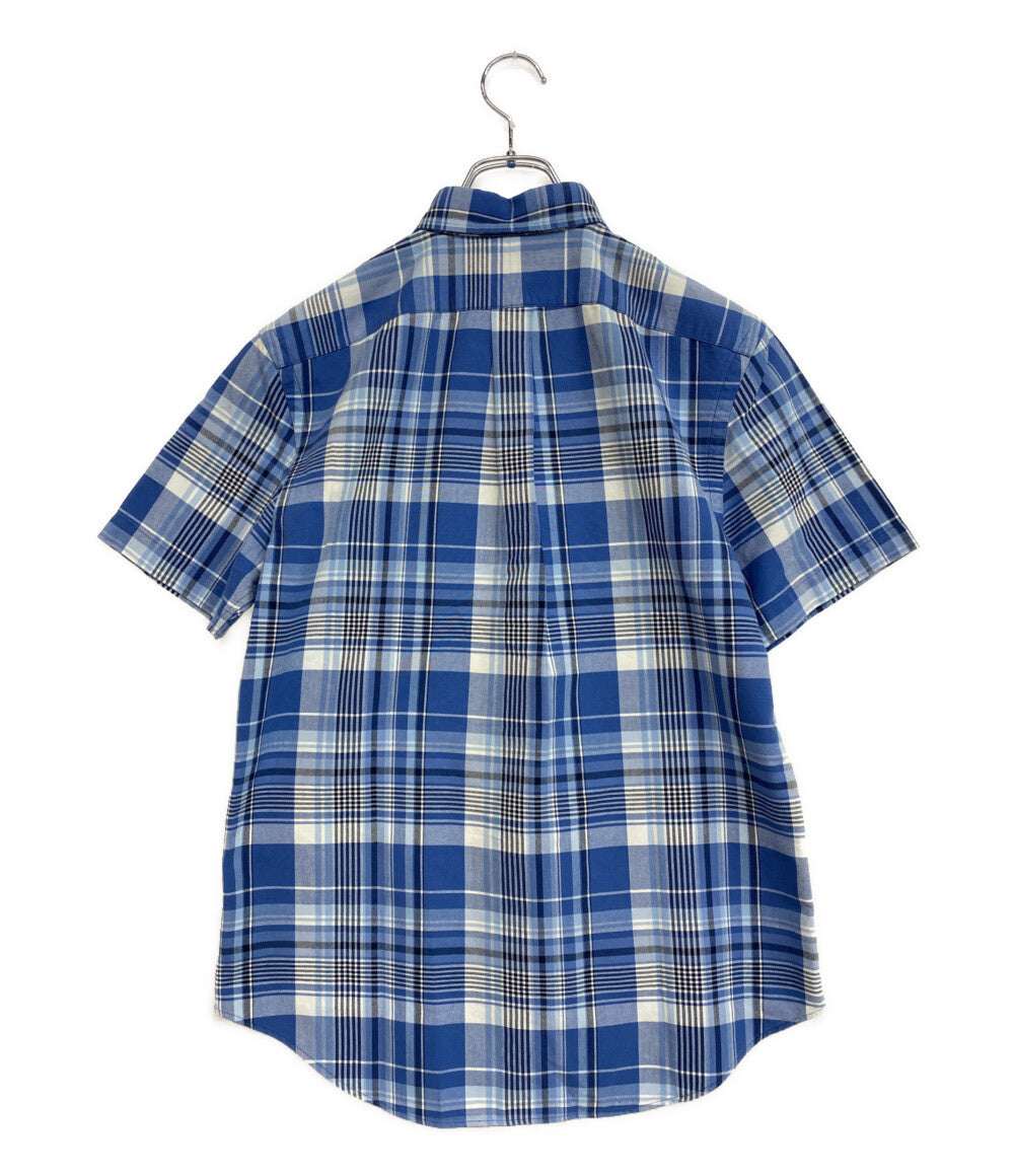 美品 POLO RALPH LAUREN 半袖シャツ PLAID OXFORD SHIRT ブルーチェック メンズ SIZE S ポロ・ラルフローレン