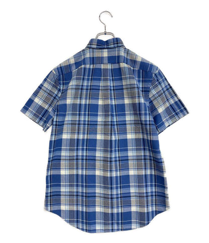 美品 POLO RALPH LAUREN 半袖シャツ PLAID OXFORD SHIRT ブルーチェック メンズ SIZE S ポロ・ラルフローレン
