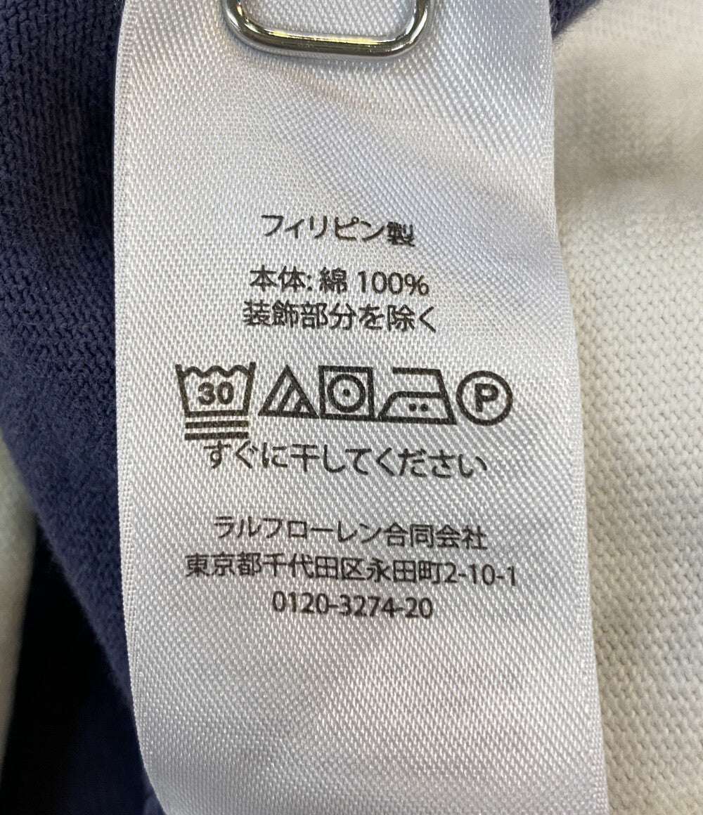 POLO RALPH LAUREN 半袖Tシャツ NAVAL RESERVE ワイドボーダー ステンシル 刺繍 メンズ SIZE L ポロ・ラルフローレン