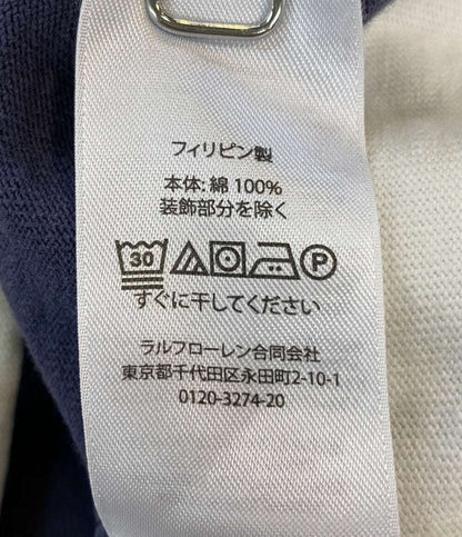 POLO RALPH LAUREN 半袖Tシャツ NAVAL RESERVE ワイドボーダー ステンシル 刺繍 メンズ SIZE L ポロ・ラルフローレン