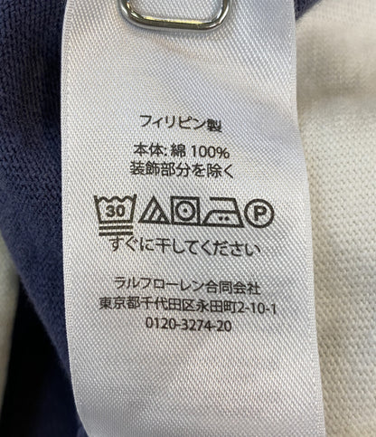 POLO RALPH LAUREN 半袖Tシャツ NAVAL RESERVE ワイドボーダー ステンシル 刺繍 メンズ SIZE L ポロ・ラルフローレン