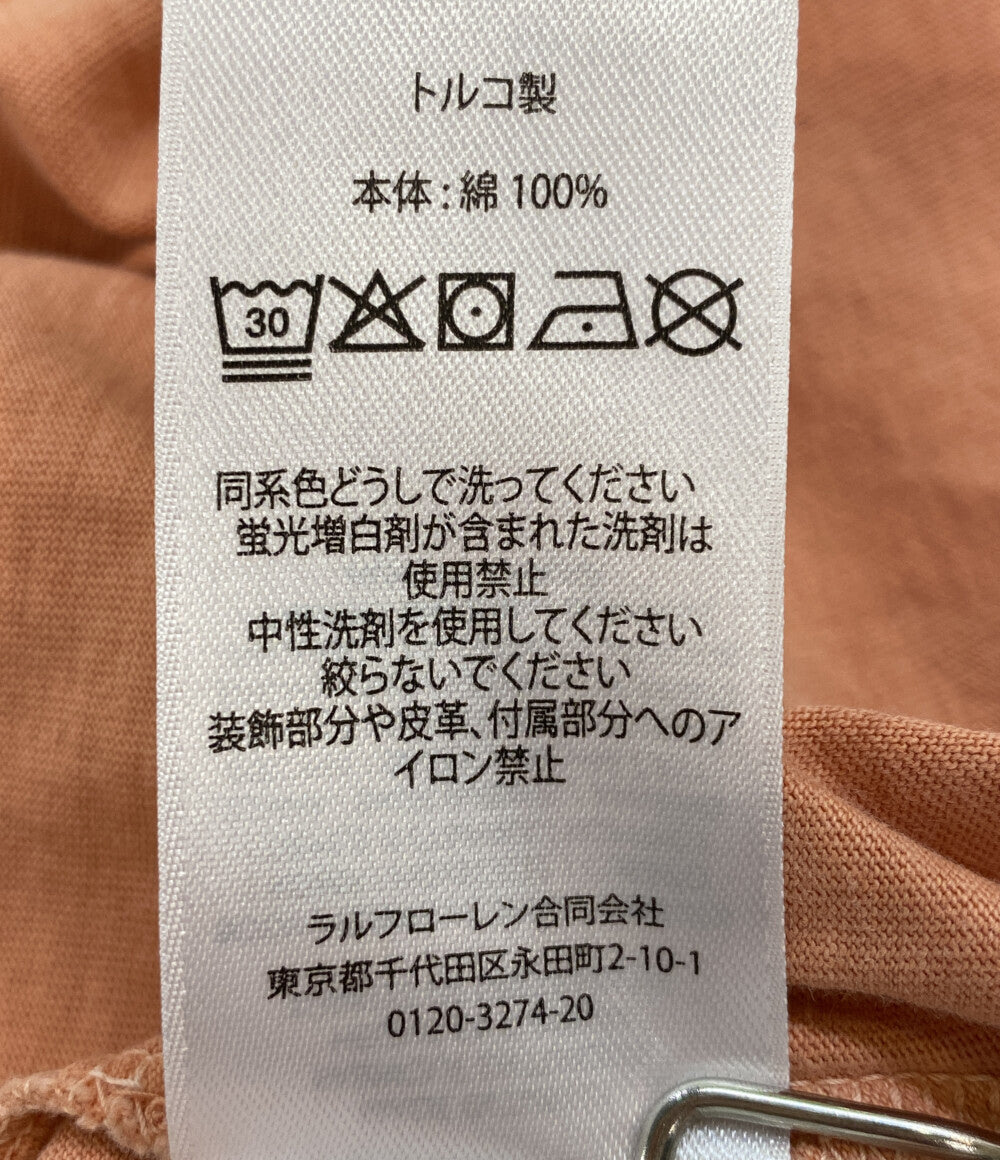 POLO RALPH LAUREN 半袖Ｔシャツ ORGANIC YARN サーモンピンク メンズ SIZE L ポロ・ラルフローレン