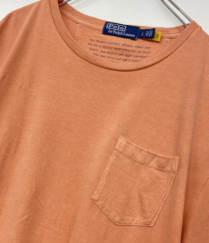 POLO RALPH LAUREN 半袖Ｔシャツ ORGANIC YARN サーモンピンク メンズ SIZE L ポロ・ラルフローレン