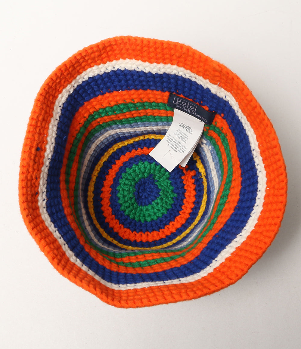 POLO RALPH LAUREN ハット STRIPED CROCHETED HAT メンズ SIZE O/S ポロ・ラルフローレン