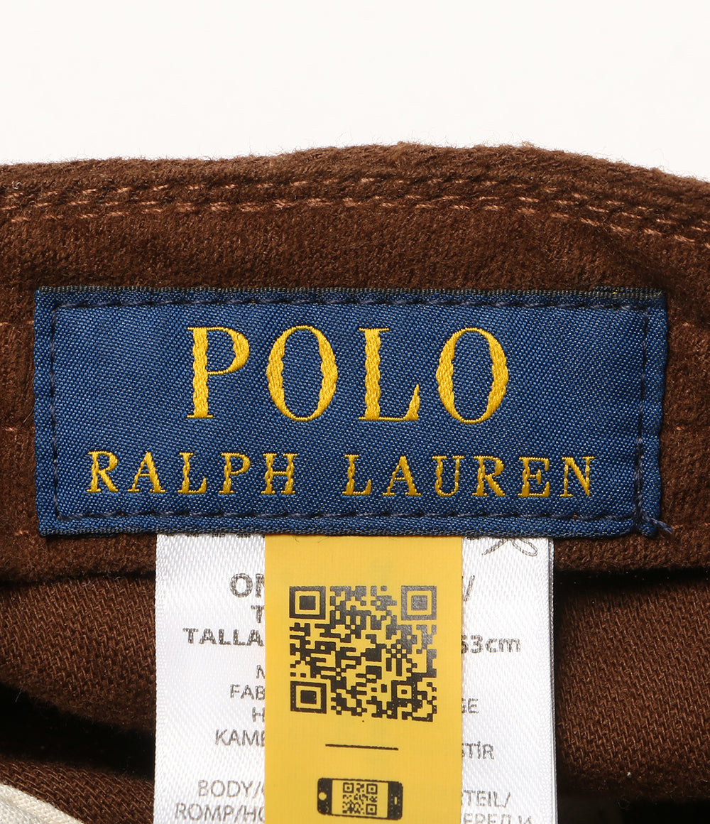 POLO RALPH LAUREN フェルトパッチ シャモア ボール キャップ ブラウン メンズ SIZE O/S ポロ・ラルフローレン