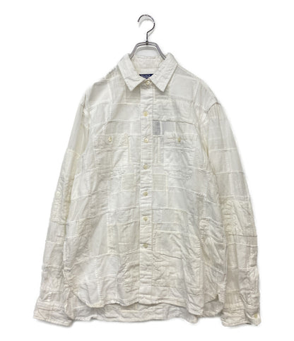 美品 POLO RALPH LAUREN パッチワーク ワークシャツ クラシック フィット ホワイト メンズ SIZE L ポロ・ラルフローレン