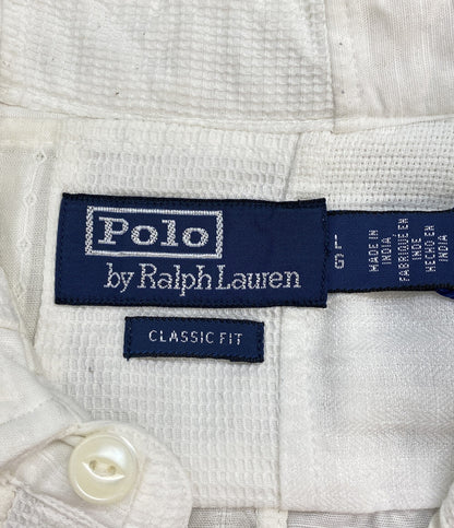 美品 POLO RALPH LAUREN パッチワーク ワークシャツ クラシック フィット ホワイト メンズ SIZE L ポロ・ラルフローレン