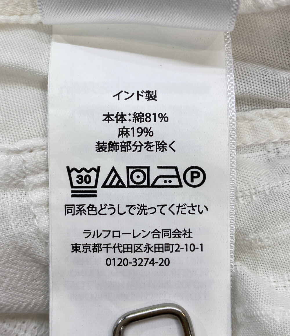 美品 POLO RALPH LAUREN パッチワーク ワークシャツ クラシック フィット ホワイト メンズ SIZE L ポロ・ラルフローレン