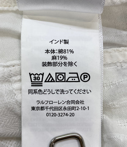 美品 POLO RALPH LAUREN パッチワーク ワークシャツ クラシック フィット ホワイト メンズ SIZE L ポロ・ラルフローレン