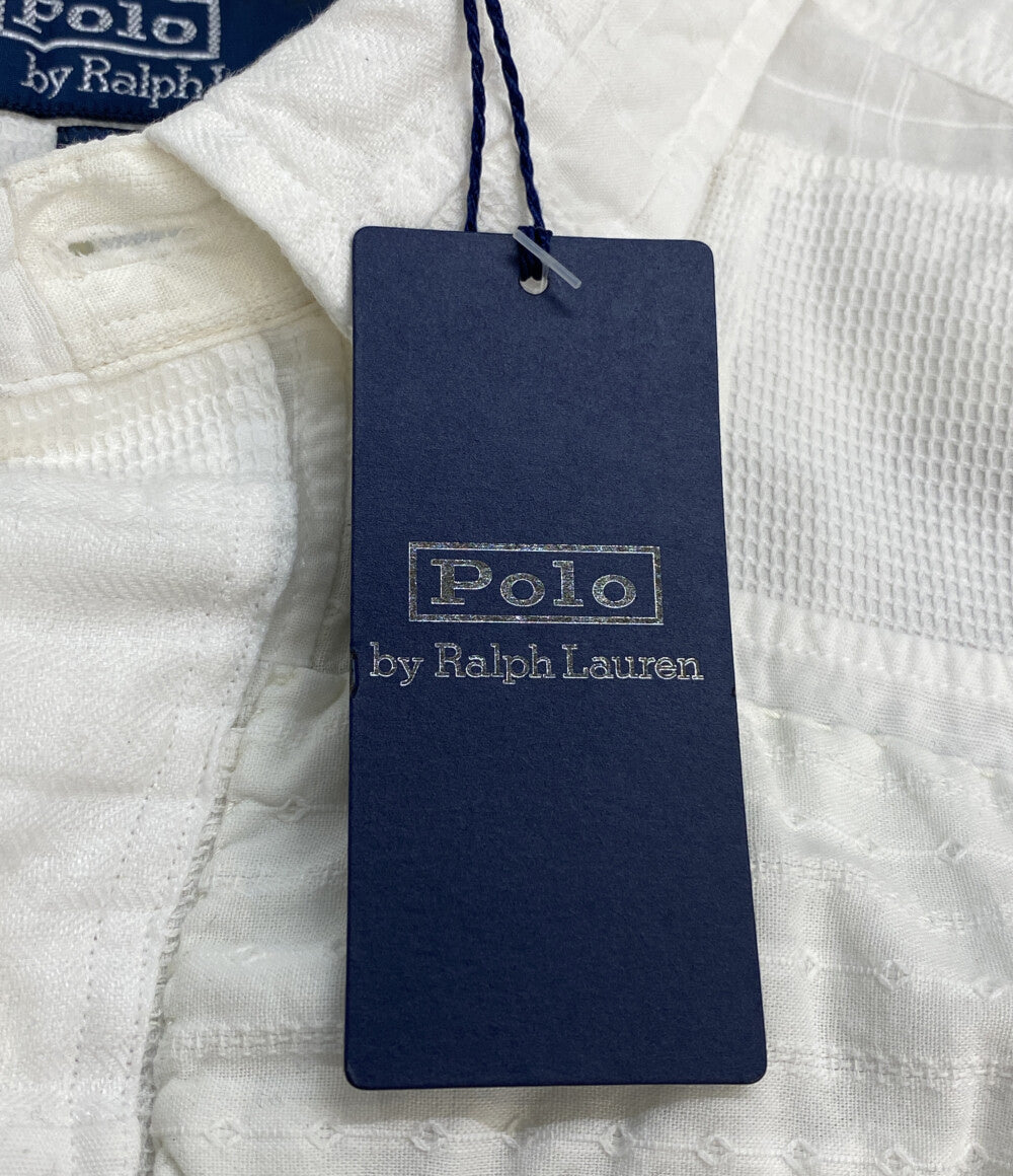 美品 POLO RALPH LAUREN パッチワーク ワークシャツ クラシック フィット ホワイト メンズ SIZE L ポロ・ラルフローレン