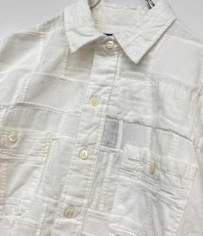 美品 POLO RALPH LAUREN パッチワーク ワークシャツ クラシック フィット ホワイト メンズ SIZE L ポロ・ラルフローレン