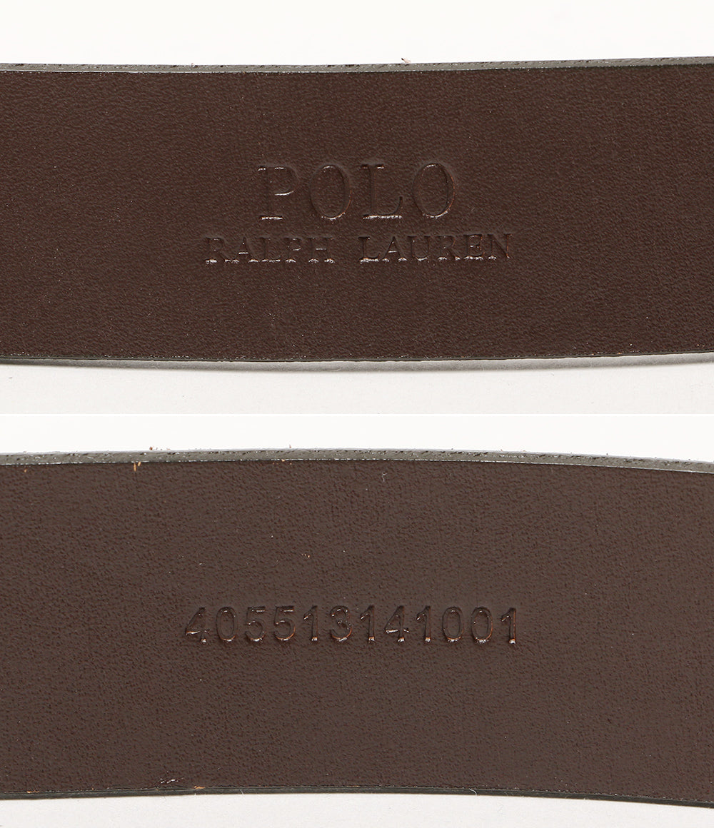 POLO RALPH LAUREN ベルト ゴールドバックル ブラウンスウェード イタリアンレザー 4700061165 メンズ SIZE 38/95 ポロ・ラルフローレン