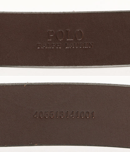 POLO RALPH LAUREN ベルト ゴールドバックル ブラウンスウェード イタリアンレザー 4700061165 メンズ SIZE 38/95 ポロ・ラルフローレン