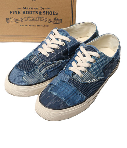 POLO RALPH LAUREN スニーカー デッキ パッチワーク INDIGO US9 メンズ SIZE 27.5cm ポロ・ラルフローレン